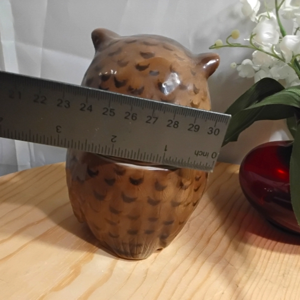 Vintage Otagiri Japan Owl Preserve Pot/Honey Jar - Picture 7 of 7